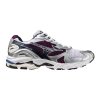 Unisex vycházková obuv MizunoWAVE RIDER 10 / White/Baritone Blue/Dark Purple (Velikost 42.0/8.0)