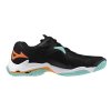 Unisex volejbalová obuv Mizuno WAVE LIGHTNING Z8(U) / Black/Tangelo/Ice Green (Velikost 42.0/8.0)