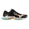 Unisex volejbalová obuv Mizuno WAVE LIGHTNING Z8(U) / Black/Tangelo/Ice Green (Velikost 42.0/8.0)
