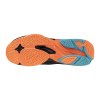 Unisex volejbalová obuv Mizuno WAVE LIGHTNING Z8 MID(U) / Black/Neon Flame/Peacock Blue (Velikost 51.0/15.0)