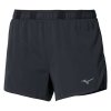 Dámské sportovní šortky Mizuno Tech Light Split 3.5 Inches Short / Black (Velikost L)