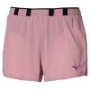 Dámské sportovní šortky Mizuno Tech Light Split 3.5 Inches Short / Rose Elegance (Velikost L)