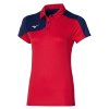 Dámské sportovní tričko Mizuno Kobe Polo W(M) / Red/Navy (Velikost S)