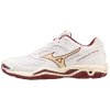 Dámská halová obuv Mizuno WAVE PHANTOM 3 / White/Cabernet/MP Gold (Velikost 36.5/4.0)