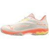 Dámská tenisová obuv Mizuno WAVE EXCEED LIGHT 2 / SnwWht/FCoral/SSpring (Velikost 36.5/4.0)
