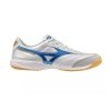 Pánská fotbalová obuv Mizuno MORELIA SALA PRO IN / White/Laser Blue/Gold (Velikost 39.0/6.0)