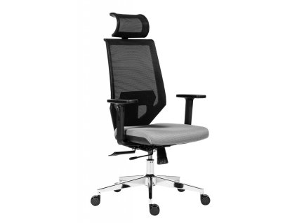 Kancelárska stolička Edge Net čierna so sivým sedákom
