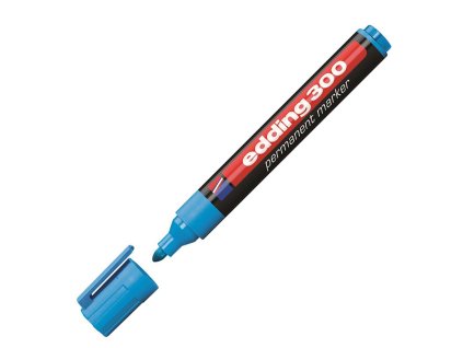 Permanentný popisovač edding 300 svetlomodrý