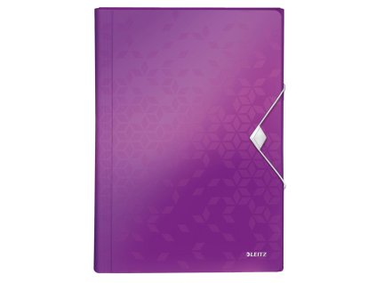 Aktovka plastová s priehradkami Leitz WOW purpurová