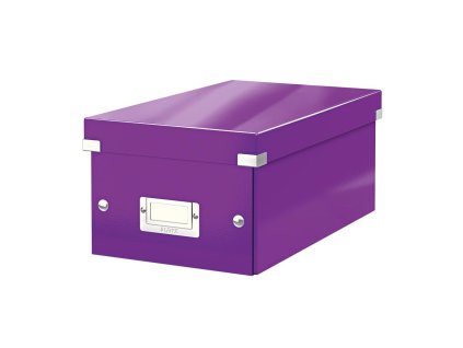 Krabica na DVD Leitz Click & Store WOW purpurová