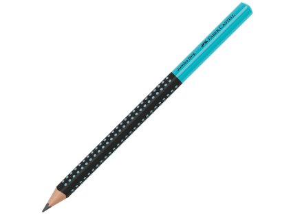 Ceruzka Grip Jumbo/HB Two Tone čierna/tyrkysová 12ks