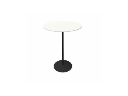 Barový stolík Chic RR10, p 80cm, v 110cm, čierny rám, biela doska
