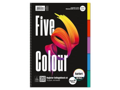 Blok College Format Werk Ursus A4 100 listov štvorčekový farebný register