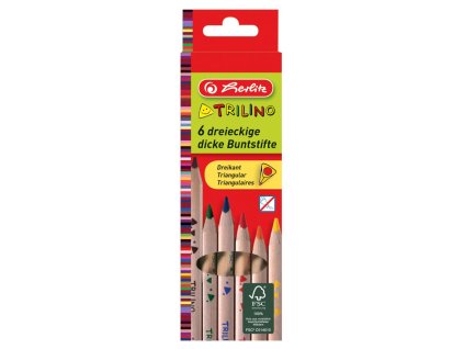 Farbičky Herlitz Trilino trojhranné 6 farieb