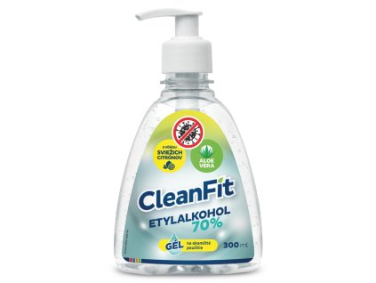 CleanFit dezinfekčný gél 70% citrus na ruky s pumpičkou 300 ml