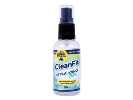 CleanFit dezinfekčný roztok Etylakohol 70% citrus s rozprašovačom 50 ml