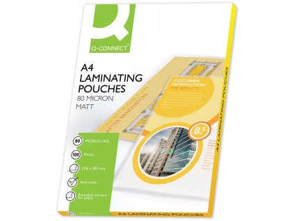 Laminovacie fólie Q-Connect 216x303 A4 80mic matné