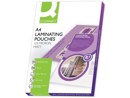 Laminovacie fólie Q-Connect 216x303 A4 125mic. matné