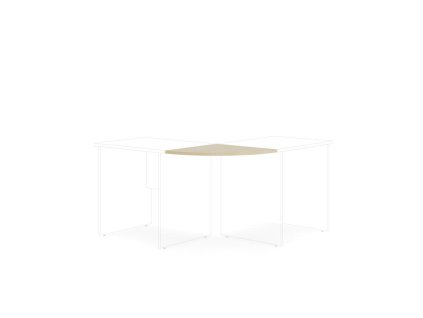Doplnkový stôl bez nohy BASIC, 60x2,2x60cm, breza