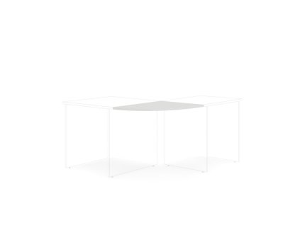 Doplnkový stôl bez nohy BASIC, 80x2,2x60cm, biela