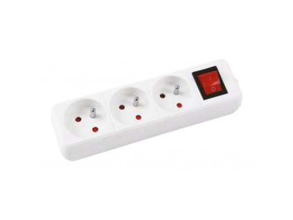 Predlžovací kábel Office Products s 3 zásuvkami s vypínačom 3m