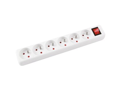 Predlžovací kábel Office Products so 6 zásuvkami s vypínačom 5m