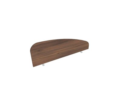 Paraván Hobis na hranu stola, oblý, 120 cm, orech