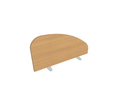 Paraván Hobis na plochu stola, oblý, 80 cm, buk