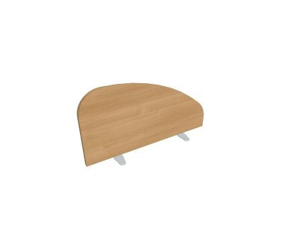 Paraván Hobis na plochu stola, oblý, 80 cm, dub
