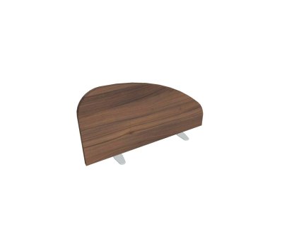 Paraván Hobis na plochu stola, oblý, 80 cm, orech