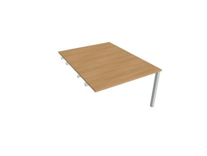 Pracovný stôl Uni k pozdĺ. reťazenie, 120x75,5x160 cm, dub/biela