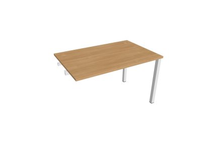 Pracovný stôl Uni k pozdĺ. reťazenie, 120x75,5x80 cm, dub/biela