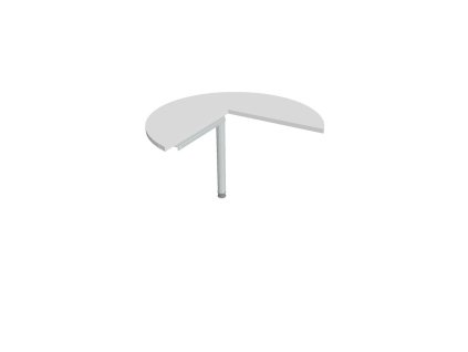 Doplnkový stôl Cross, 100,0x75,5x(60x60) cm, biela/kov
