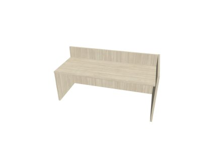 Recepčný pult ASSIST 200 pravý, 207 x 80 (100) x 74 (100) cm, agát