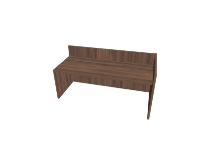 Recepčný pult ASSIST 200 pravý, 207 x 80 (100) x 74 (100) cm, orech