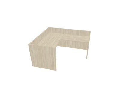 Recepčný pult ASSIST 180 rohový pravý, 187 x 204 x 74 (100) cm, agát