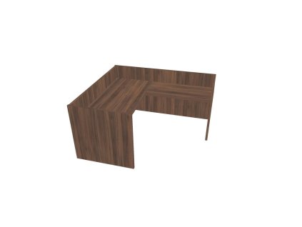 Recepčný pult ASSIST 180 rohový pravý, 187 x 204 x 74 (100) cm, orech