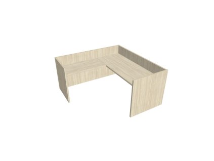 Recepčný pult ASSIST 200 rohový ľavý, 207 x 204 x 74 (100) cm, agát