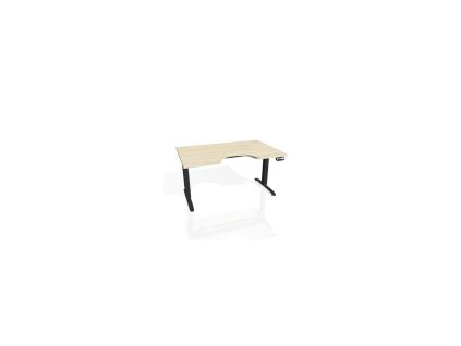 Pracovný stôl Motion Ergo, PO, 2S, 120x70,5-120,5x90 cm, agát/čierna