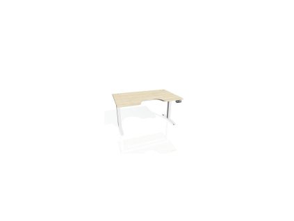 Pracovný stôl Motion Ergo, PO, 2S, 120x70,5-120,5x90 cm, agát/biela