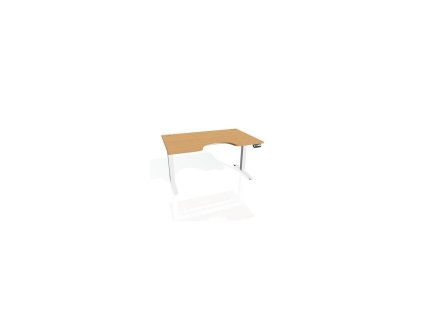 Pracovný stôl Motion Ergo, PO, 2S, 120x70,5-120,5x90 cm, buk/biela