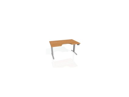 Pracovný stôl Motion Ergo, PO, 2S, 120x70,5-120,5x90 cm, jelša/sivá
