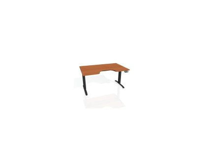 Pracovný stôl Motion Ergo, PO, 2S, 120x70,5-120,5x90 cm, čerešňa/čierna