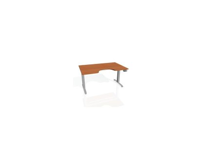 Pracovný stôl Motion Ergo, PO, 2S, 120x70,5-120,5x90 cm, čerešňa/sivá
