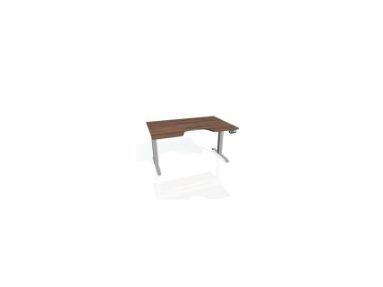 Pracovný stôl Motion Ergo, PO, 2S, 120x70,5-120,5x90 cm, orech/sivá