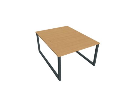 Pracovný stôl UNI O, 120x75,5x160 cm, buk/čierna