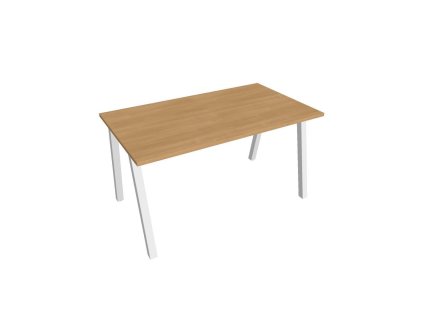 Rokovací stôl UNI A, 140x75,5x80 cm, dub/biela