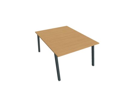 Pracovný stôl UNI A, 120x75,5x160 cm, buk/čierna