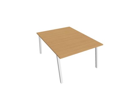 Pracovný stôl UNI A, 120x75,5x160 cm, buk/biela