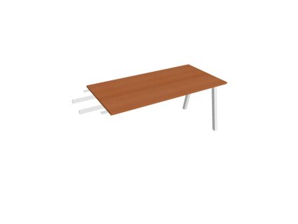 Pracovný stôl UNI A, kolmo reťaziaci, 160x75,5x80 cm, čerešňa/biela
